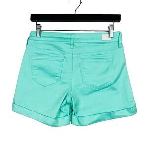 Celebrity Pink Denim Shorts Mint GReen Cuffed - 25